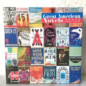 Great American Novels 1000 Piece Jigsaw Puzzle Re-marks Complete + Mini-Poster